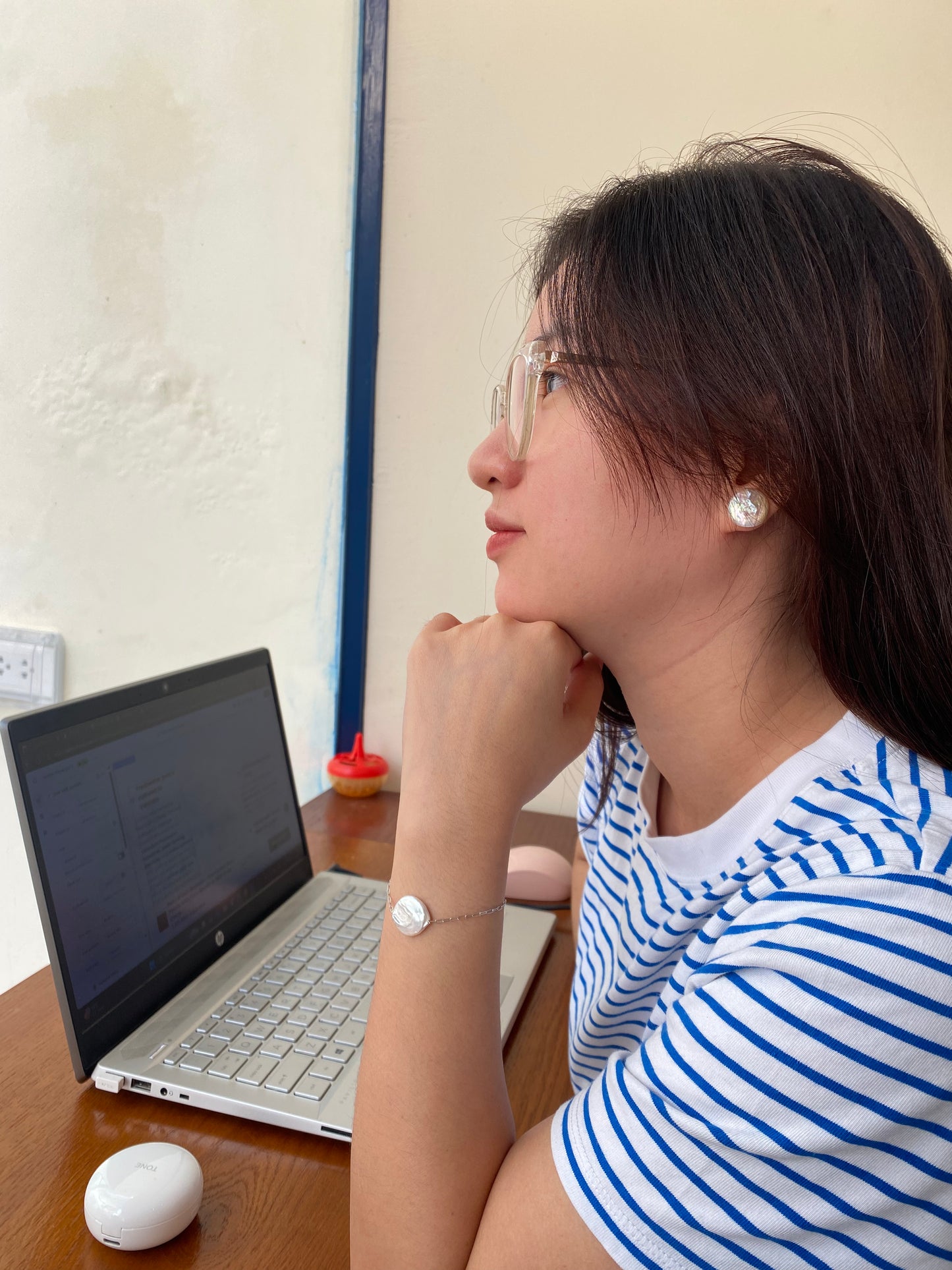 Cascade Of Pearl Earring
